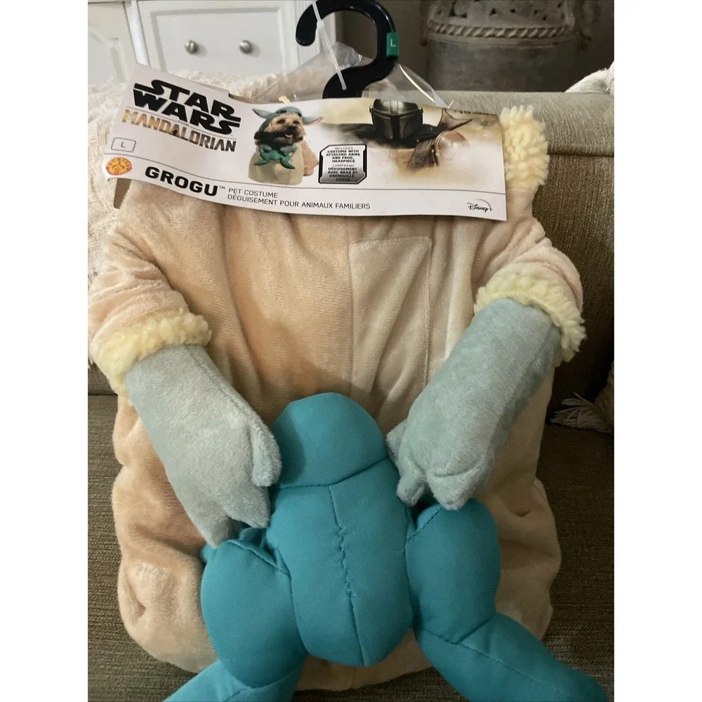 New Disney Star Wars Mandalorian The Child Grogu & Frog Dog Pet Costume Size L
